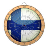 Finse vlag- en Finse dartboardspellen /Rustic Dartbord (Voorkant)