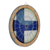 Finse vlag- en Finse dartboardspellen /Rustic Dartbord (Voorkant Links)