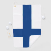 Finse vlag en Finse golf/sport Golf Helsinki Golfhanddoek (Insitu)