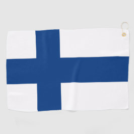 Finse vlag en Finse golf/sport Golf Helsinki Golfhanddoek