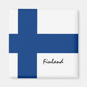 Finse vlag en Finse vakantie, sport- en sportfans Magneet