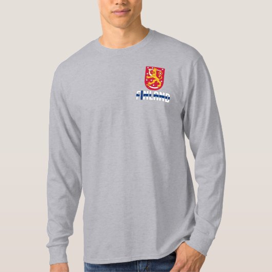 Finse vlag en wapenschild t-shirt (Voorkant)