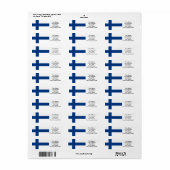 Finse vlag etiket (Full Sheet)