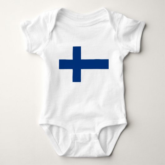 Finse vlag (Finland) Baby-badpak Romper (Voorkant)