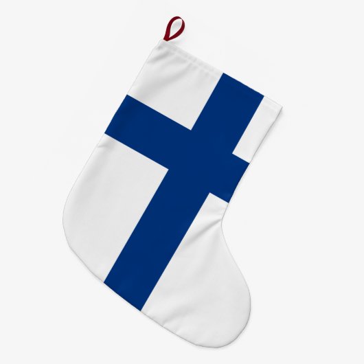 Finse vlag (Finland) Grote Kerstsok (Voorkant (Hangend))