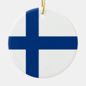 Finse vlag (Finland) Keramisch Ornament (Voorkant)