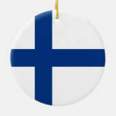 Finse vlag (Finland) Keramisch Ornament (Achterkant)