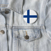 Finse Vlag (Finland) Knop Ronde Button 5,7 Cm (In situ)