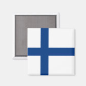 Finse vlag (Finland) Magneet (Voorkant / Achterkant)