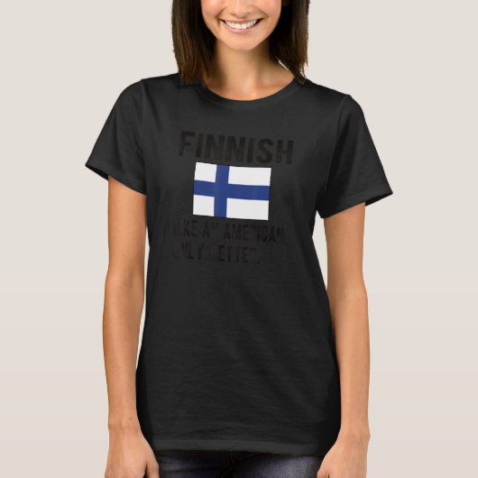 Finse vlag Finse wortelen T-shirt (Voorkant)