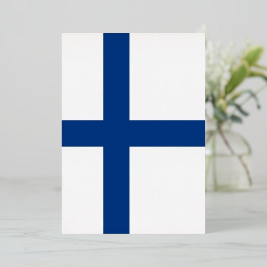 Finse vlag folie uitnodiging (Staand Voorkant)