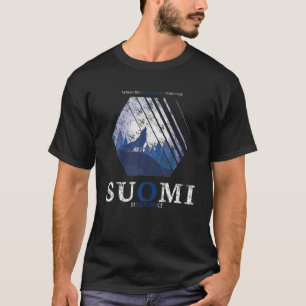 Finse vlag gebruikt lade t-shirt