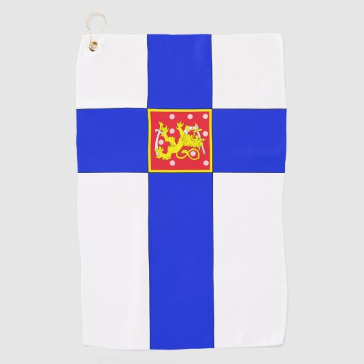 Finse vlag golfhanddoek (Voorkant)