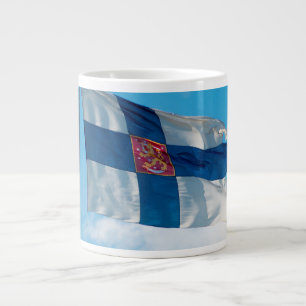 Finse vlag grote koffiekop