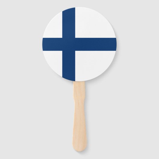 Finse vlag handwaaier (Voorkant)