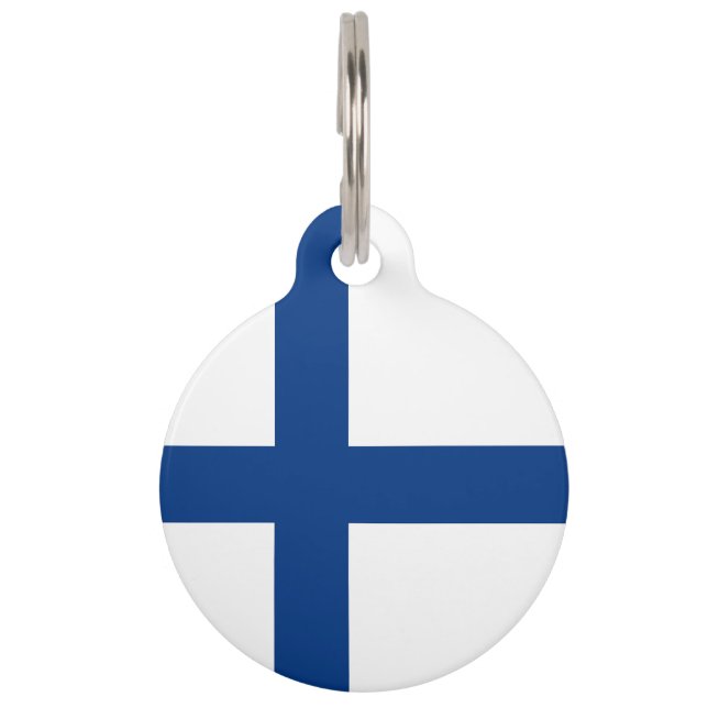 Finse vlag huisdierpenning (Voorkant)