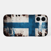 Finse vlag iPhone 16 hoesje (Achterkant horizontaal)