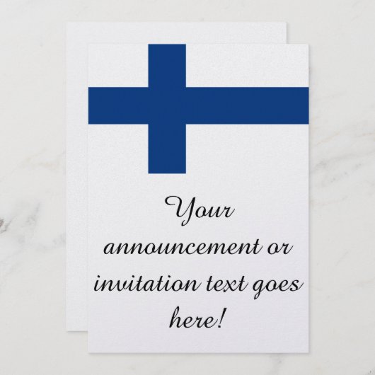 Finse vlag kaart (Voorkant / Achterkant)