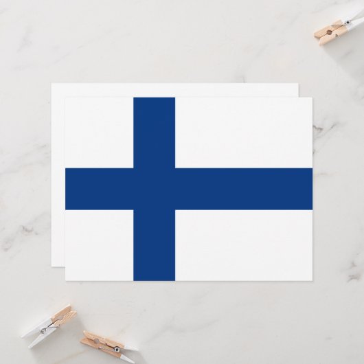 Finse vlag kaart (Voorkant / Achterkant in situ)