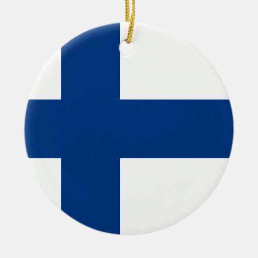 Finse vlag keramisch ornament (Voorkant)