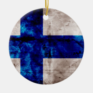 Finse vlag keramisch ornament