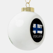 Finse vlag keramische bal ornament (Links)
