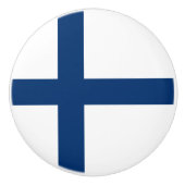 Finse vlag keramische knop (Voorkant)