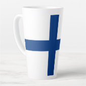 Finse vlag latte mok (Linkerhoek)