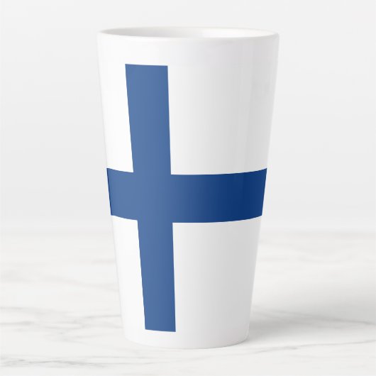 Finse vlag latte mok (Voorkant)