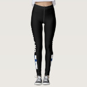 Finse vlag leggings voor donkere sport (Voorkant)