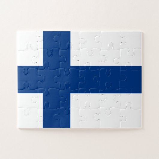 Finse vlag legpuzzel (Horizontaal)
