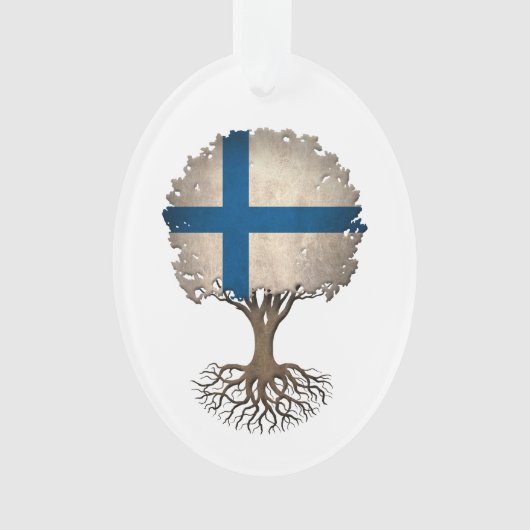 Finse vlag - Levensboom Ornament (voorkant)