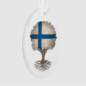 Finse vlag - Levensboom  Ornament (voorkant)