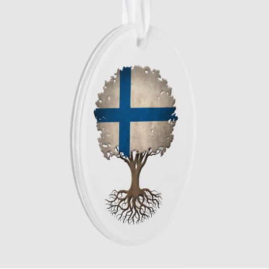 Finse vlag - Levensboom Ornament (voorkant)