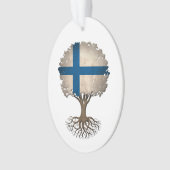 Finse vlag - Levensboom  Ornament (voorkant)
