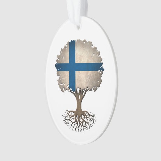 Finse vlag - Levensboom Ornament (voorkant)