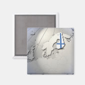 Finse vlag magneet (Voorkant / Achterkant)
