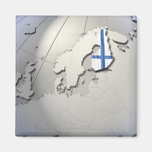Finse vlag magneet (Voorkant)