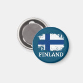 Finse vlag magneet (Voorkant / Achterkant)