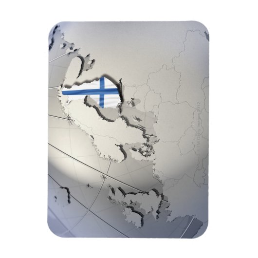 Finse vlag magneet (Verticaal)