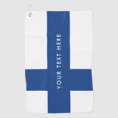 Finse vlag met golfcadeau op Finse maat Golfhanddoek (Voorkant)
