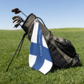 Finse vlag met golfcadeau op Finse maat Golfhanddoek (Groen)
