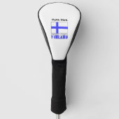 Finse vlag met Jouw naam Golfheadcover (Voorkant)