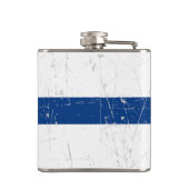 Finse vlag met schuine streep heupfles (Achterkant)