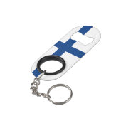 Finse vlag mini flessenopener (Achterkant Gekanteld)