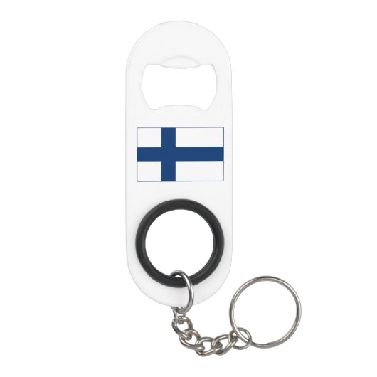 Finse vlag mini flessenopener (Achterkant)