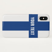 Finse vlag op maat gemaakt Case-Mate iPhone case (Achterkant (horizontaal))