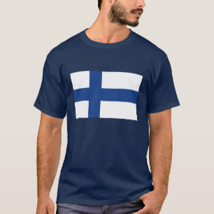 Finse vlag op shirt in Finland