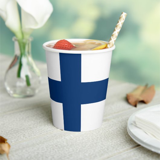 Finse vlag papieren bekers (Insitu)