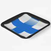 Finse vlag papieren bordje (Gebogen)